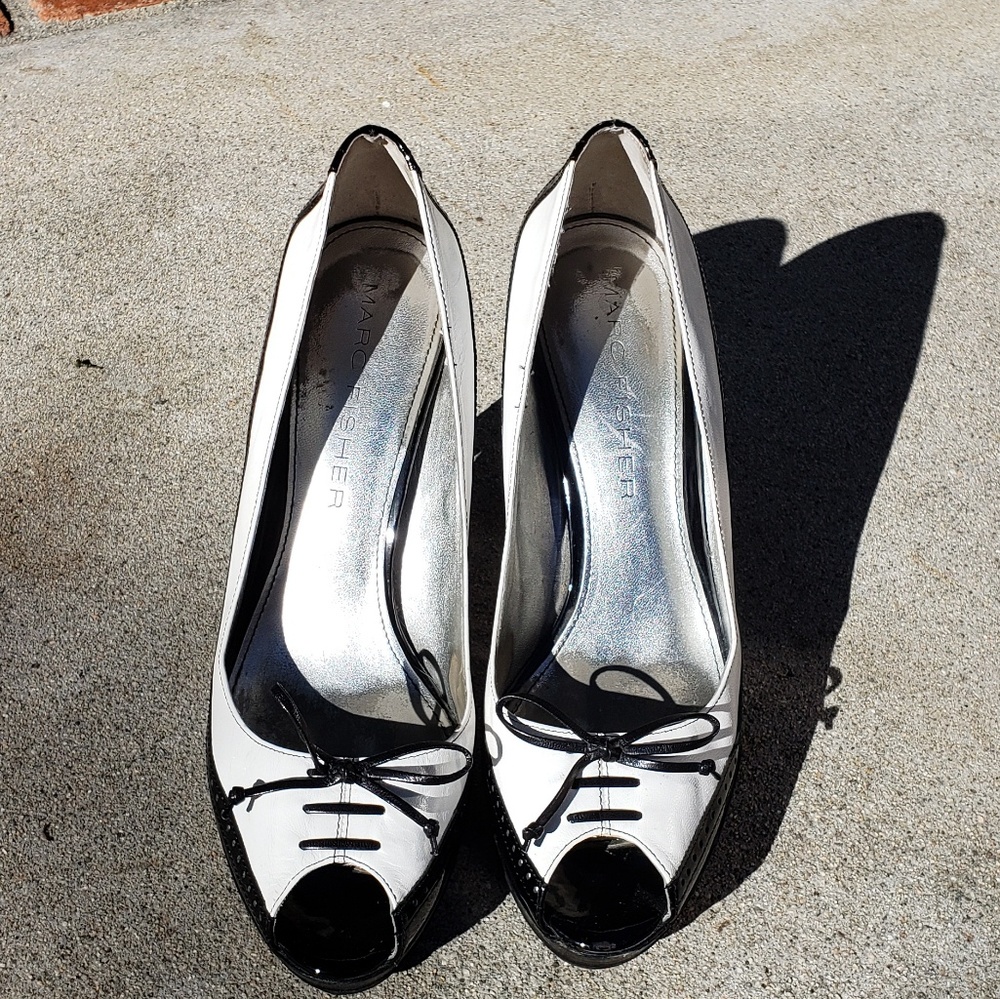 Marc Fisher Tuxedo Peeptoe
